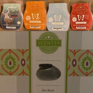 SCENTSY ZEN ROCK & 4 Wax melts